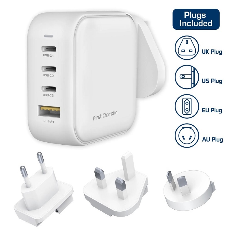 First Champion 4端口 USB GaN 100W 旅遊充電器 UTC4100PD3C