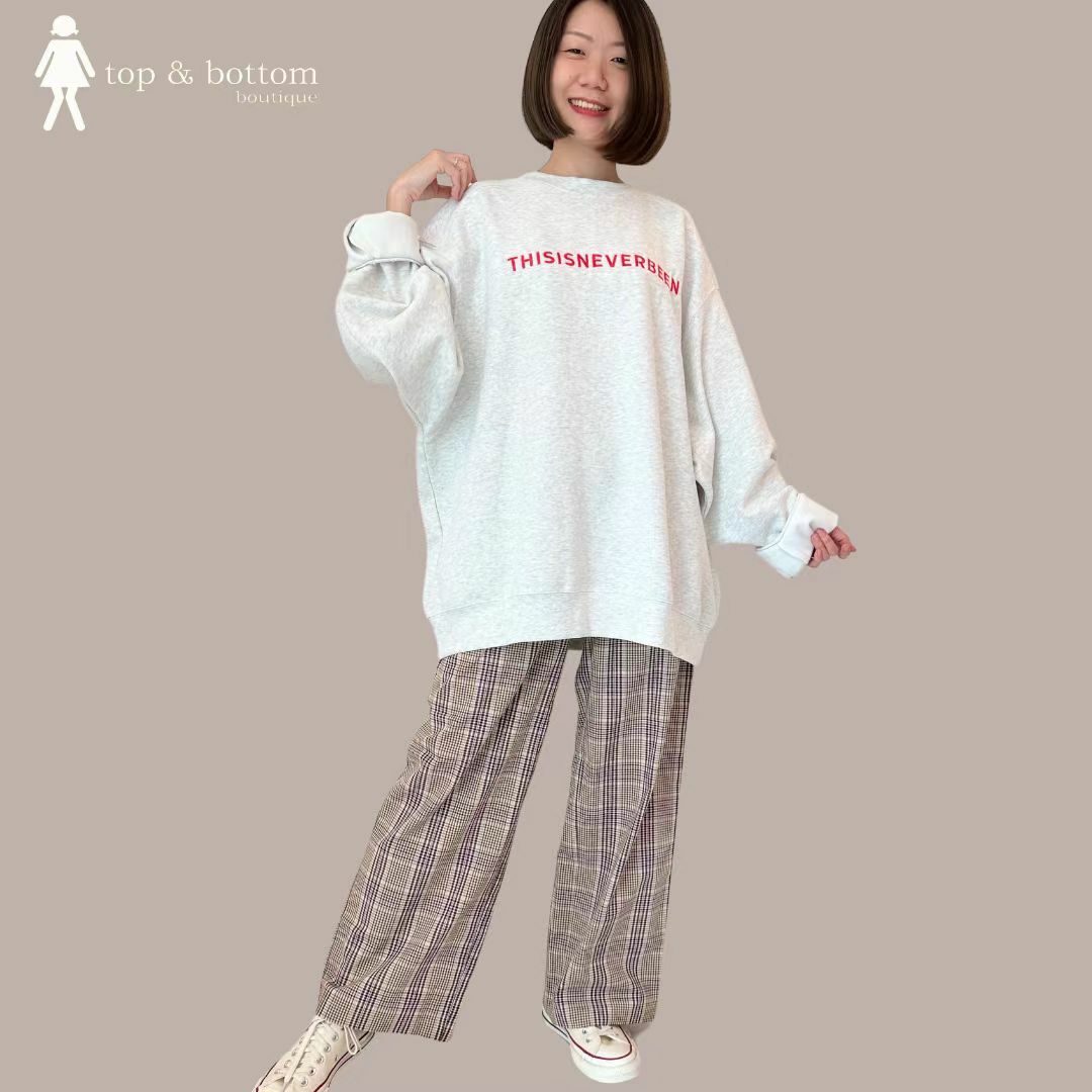 WORDING OVERSIZE LONG SWEATS