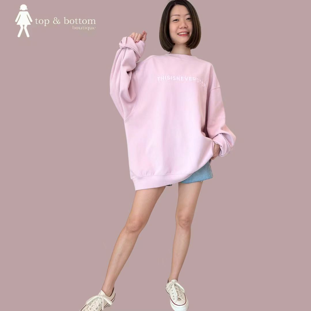 WORDING OVERSIZE LONG SWEATS