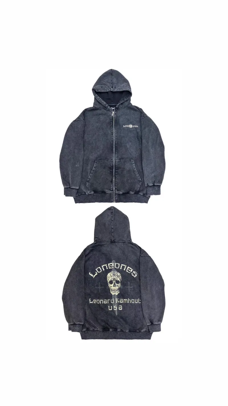 LONE ONES X VINAVAST BASIC NATURE HOODED JACKET(RIRI Zipper M8)WASHED/BEIGE