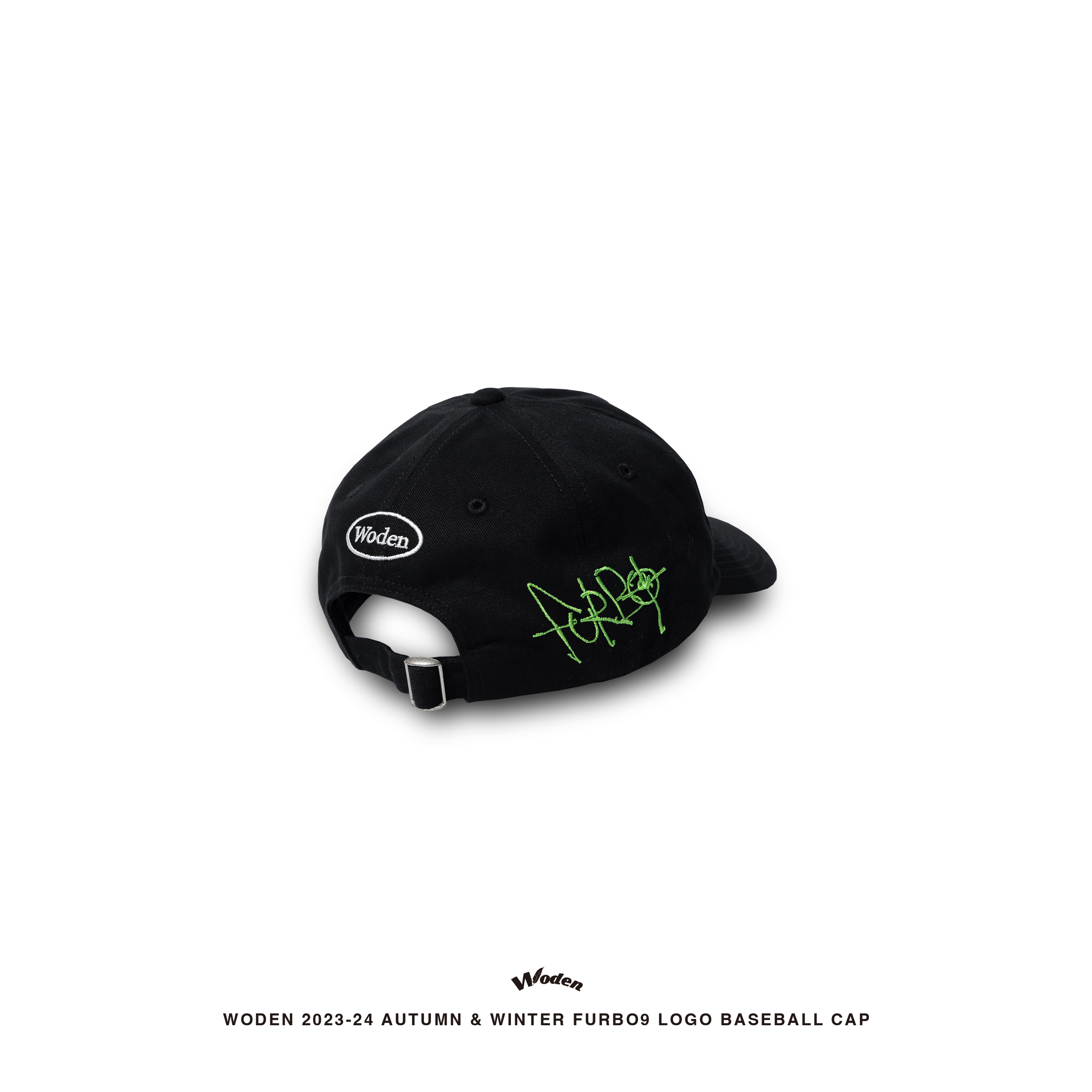 WODEN 2023-24 Autumn & Winter Furbo9 LOGO Baseball Cap 黑