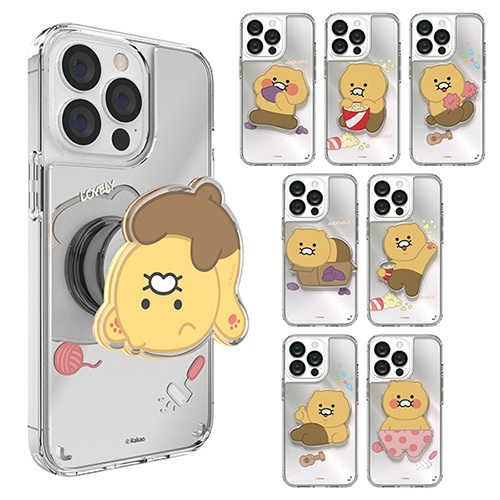 Kakao Friends - Mirror Stand Case - 春植系列 鏡面手機支架保護硬殼 14 S23 S2
