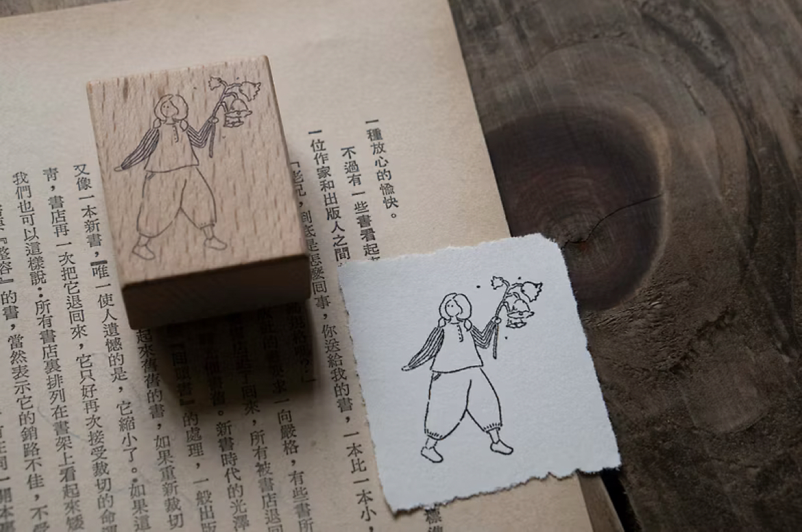 鈴蘭 女孩 橡皮印章｜森空  Mori Sora Handmade 臺灣