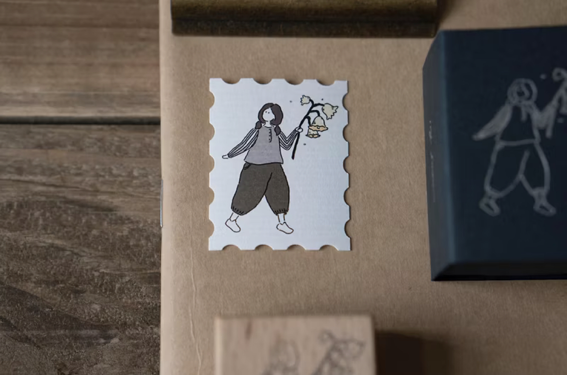 鈴蘭 女孩 橡皮印章｜森空  Mori Sora Handmade 臺灣