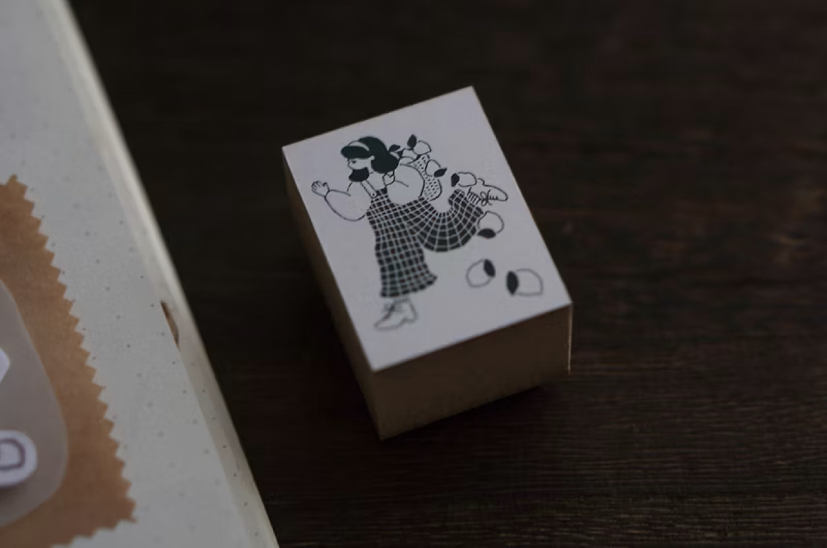 檸檬女孩 木製印章｜森空 Mori Sora Handmade 臺灣