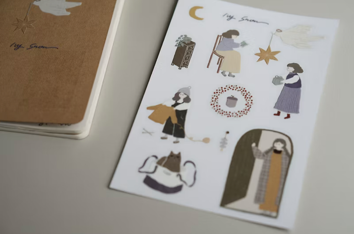 聖誕時節 霧面感壓轉印貼紙｜森空  Mori Sora Handmade 臺灣