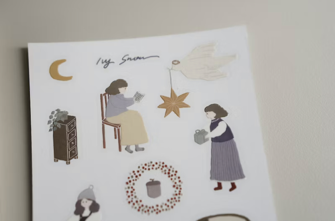 聖誕時節 霧面感壓轉印貼紙｜森空  Mori Sora Handmade 臺灣