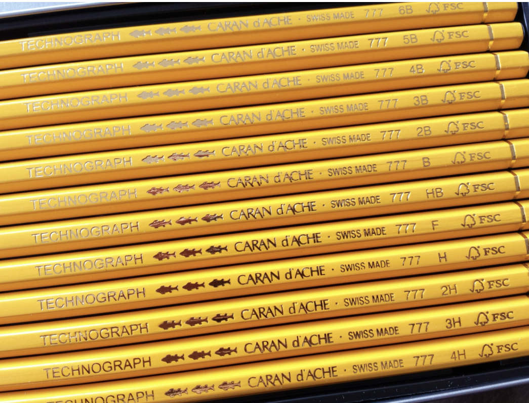 瑞士 卡達 777 木質鉛筆｜ CARAN d'ACHE Technograph Pencil