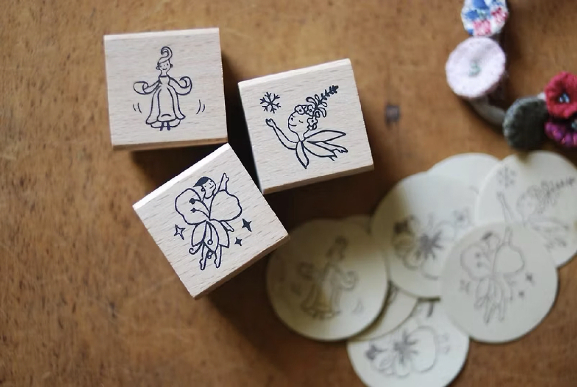 EVAKAKU x Nydia flower elf B Stamp