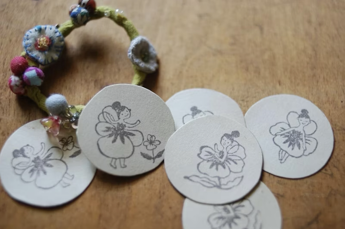 EVAKAKU x Nydia flower elf B Stamp