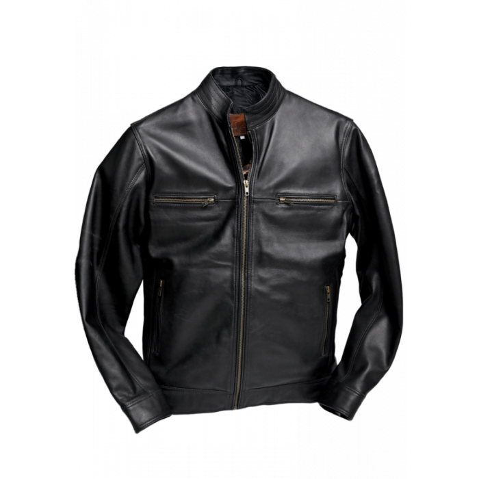 Real Leather Jacket Black Lamb skin Jacket Jacket for