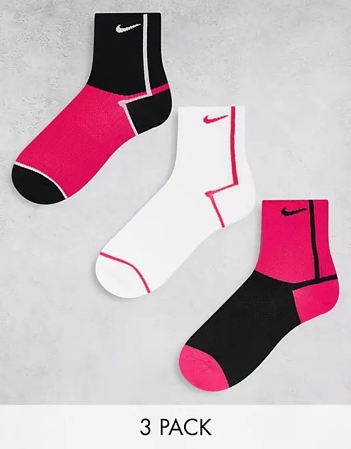 Nike 三件組長踝襪Everyday Plus 3 pack ankle socks in multi