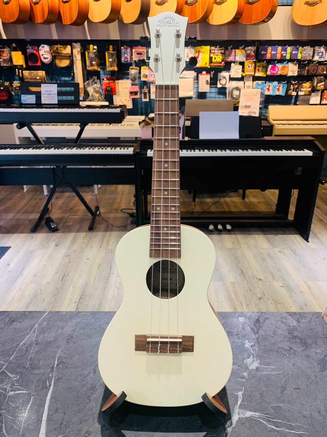 Pukanala PU-CUC-W 沙比利木 23吋 奶油白 烏克麗麗 【宛伶樂器】