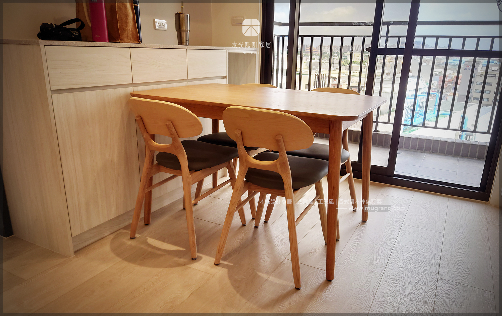 明日雙色全實木餐桌|可訂製