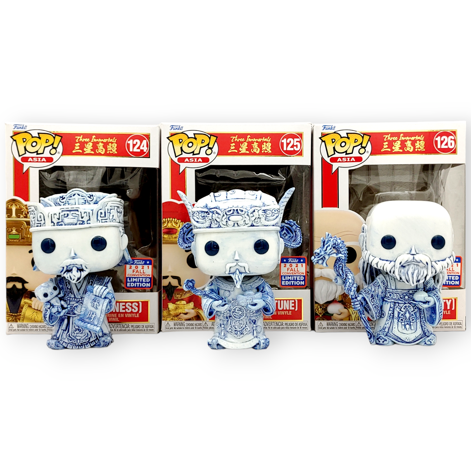 FUNKO POP<三星高照>福.祿.壽三星_青花瓷-No.124,125,126