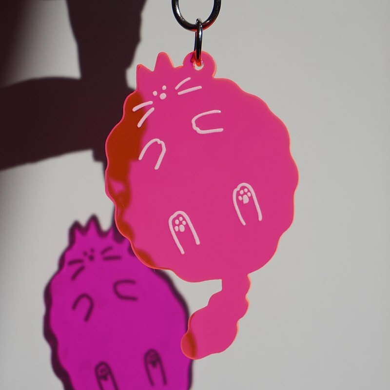 miii｜絕版｜壓克力吊飾｜胖貓