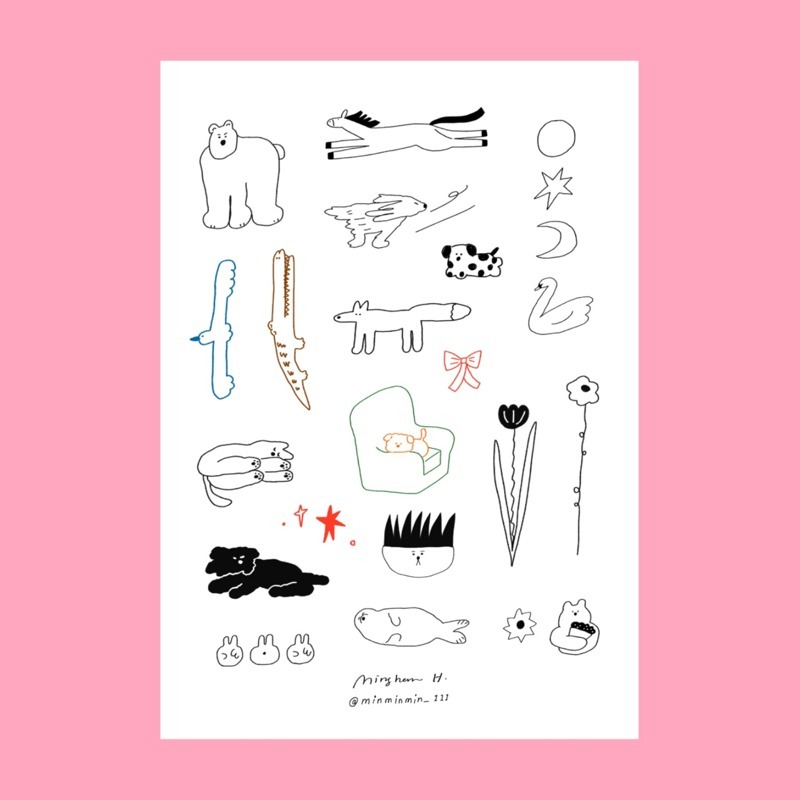 miii｜絕版｜紋身貼紙｜各種動物款