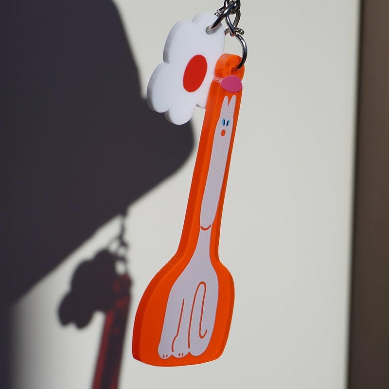 miii｜壓克力吊飾｜瓶中貓｜橘