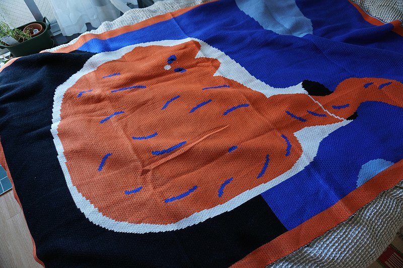 miii｜針織毯｜橘貓