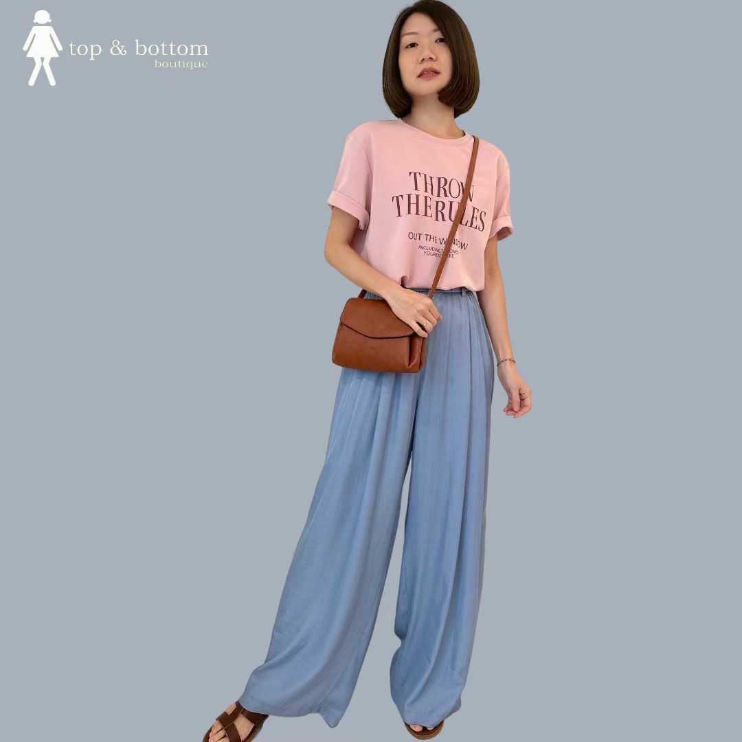 ELASTIC WAIST SOFT LONG TROUSER