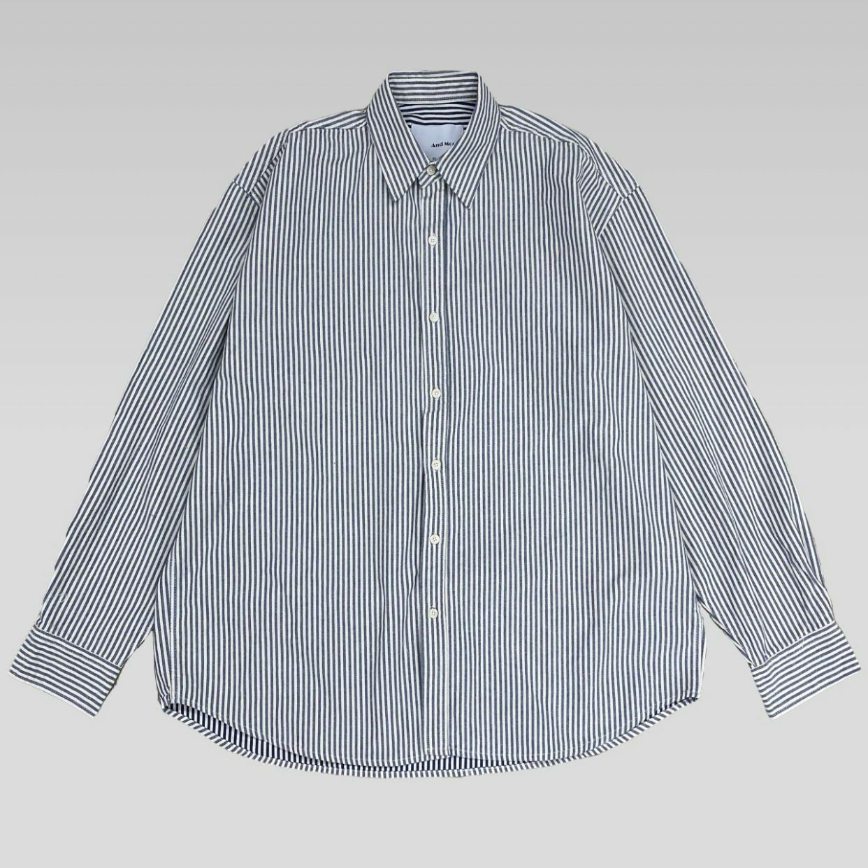 條子長袖恤衫 And More-013JK