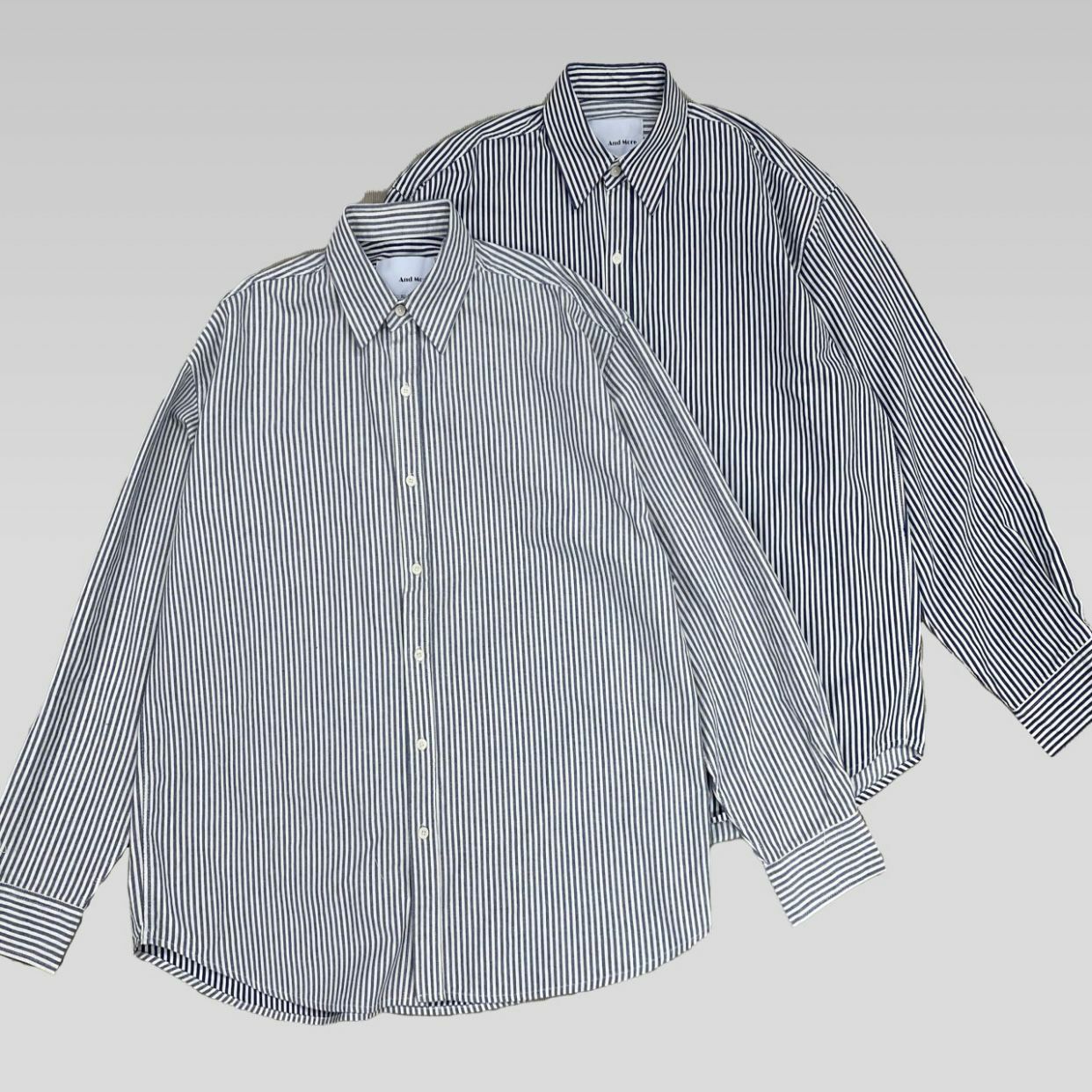 條子長袖恤衫 And More-013JK