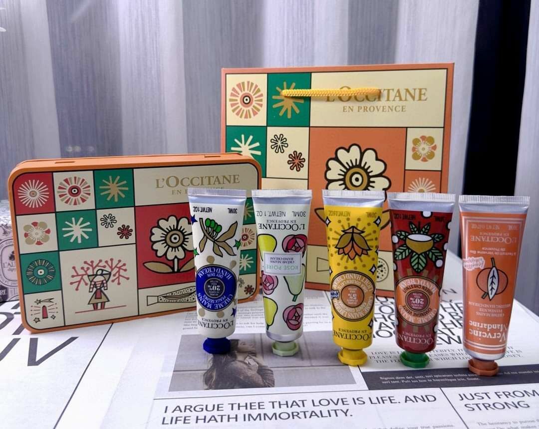 Loccitane 2023年護手霜五件套花朵限量款鐵盒