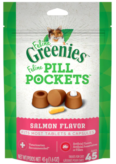 GREENIES™ 貓餵藥輔助貓小食 (三文魚味 1.6oz)