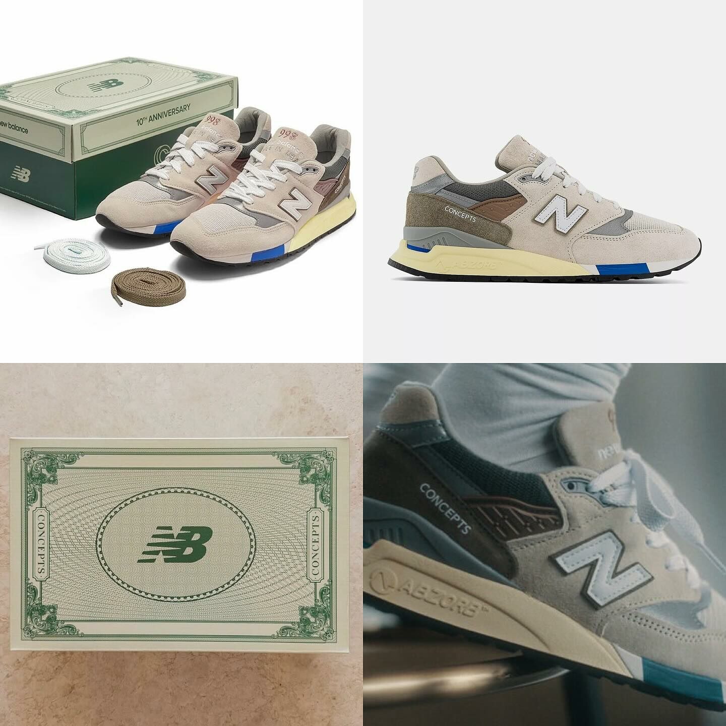現貨】CONCEPTS X MADE IN USA NEW BALANCE 998 C-NOTE U998C