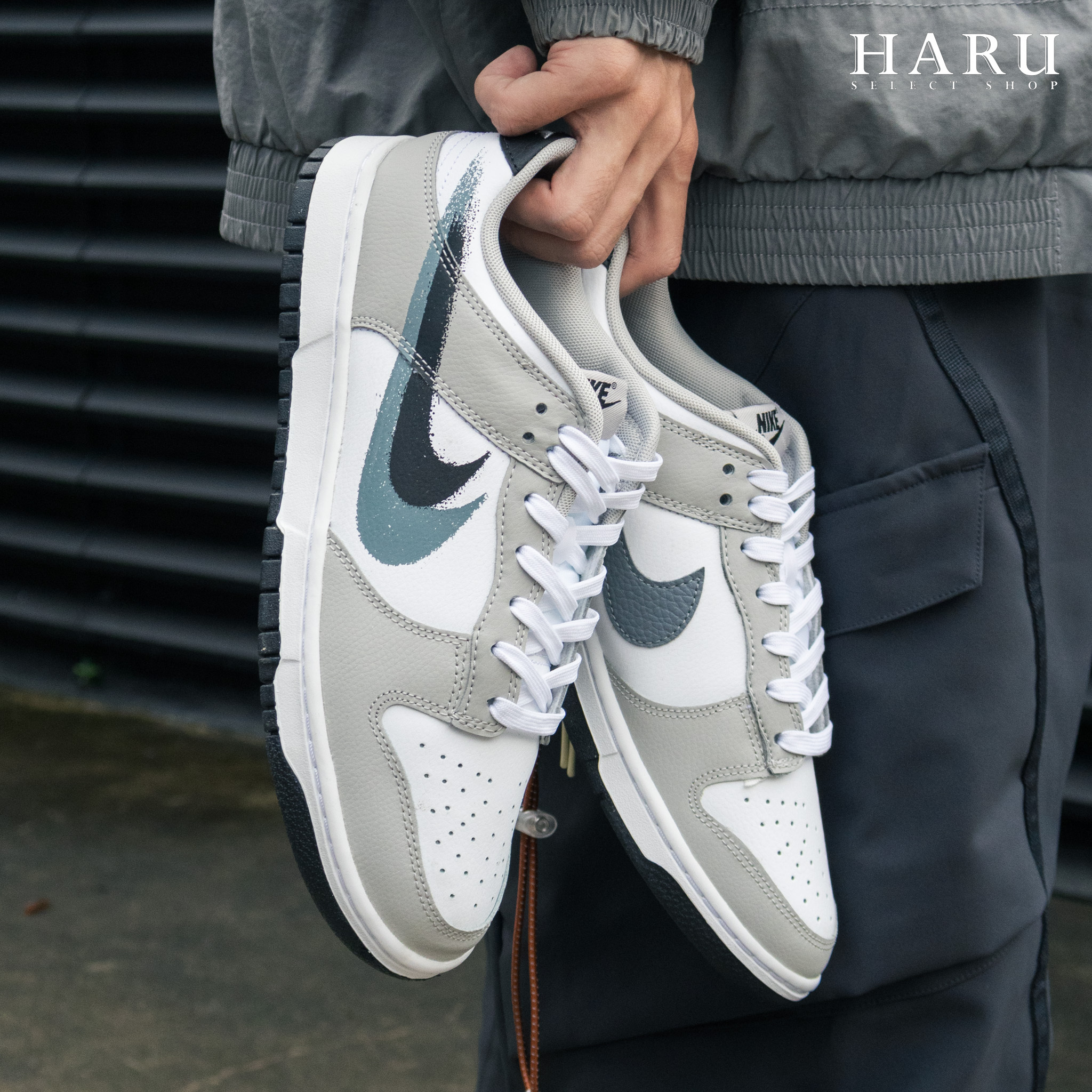 Nike Dunk Low 骨白 解構 雙鉤 鴛鴦 黑灰白 煙灰 男女復古休閒鞋 FD0661-100