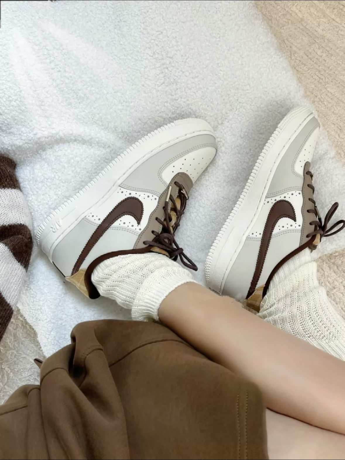 Nike Air Force 1 GS "Brogue Wingtip" 巴洛克美拉德雕花 拼接棕🤎 大童