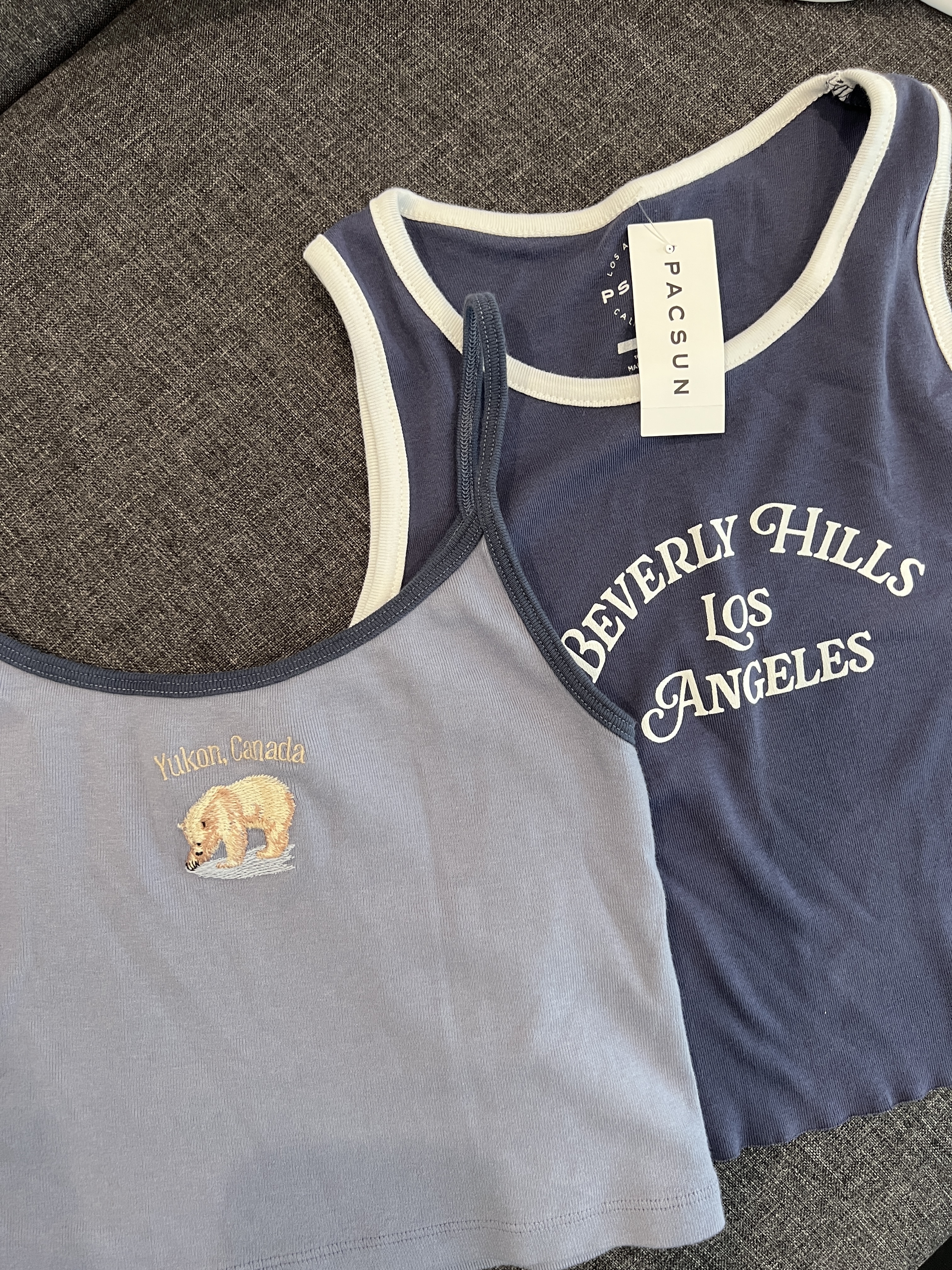 PACSUN 復古美式加州背心BEVERLY HILLS LOS ANGELES TANK