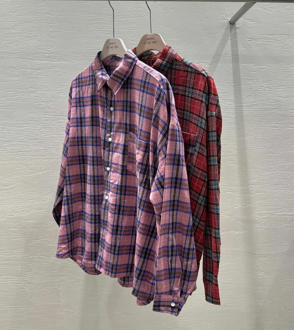 格仔長袖恤衫 BANYA-002S