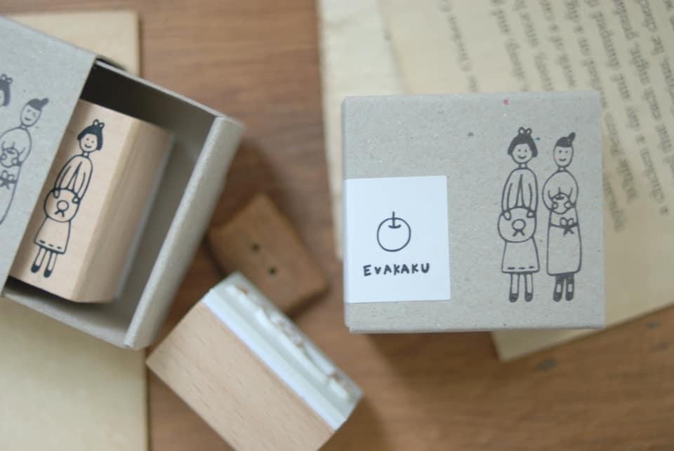 EVAKAKU little girl hat and apple stamp set