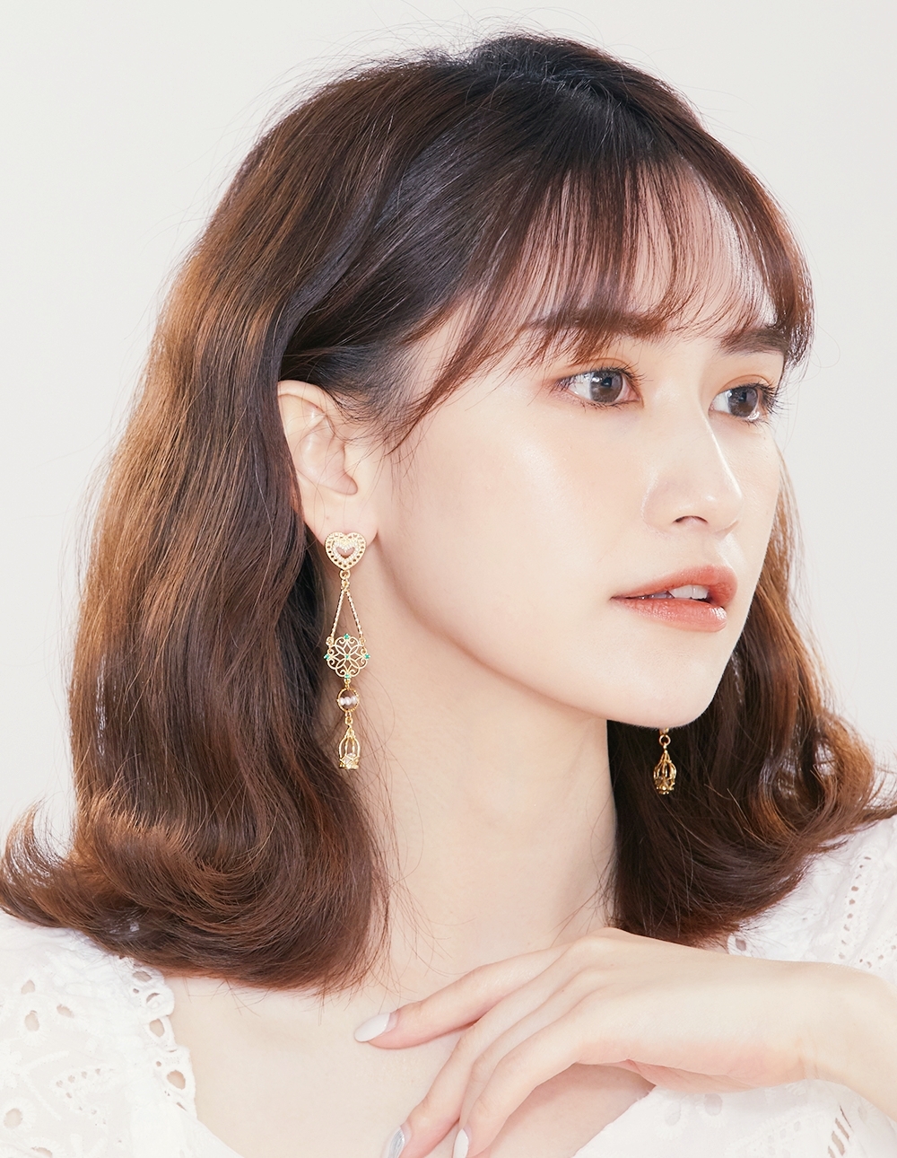 by mii✧古典雕花吊橋耳飾