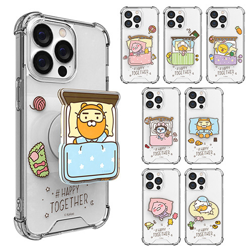 Kakao Friends - Clear Stand Hard Case - 氣墊防撞支架透明手機保護硬殼 16 S24 S2