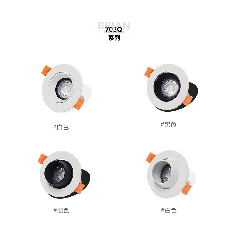 Brian崁燈 7W 白殼可換內圈