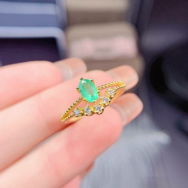 天然哥倫比亞祖母綠 戒指