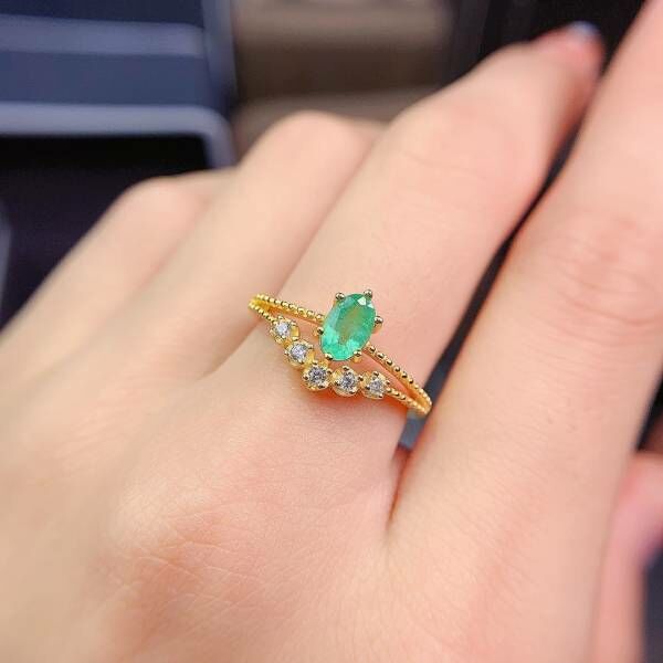 天然哥倫比亞祖母綠 戒指