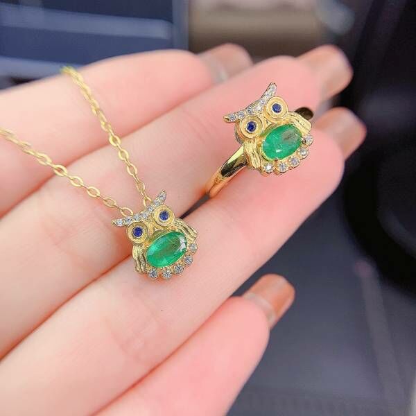 哥倫比亞貓頭鷹款祖母綠 套組