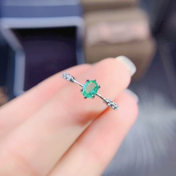 天然哥倫比亞祖母綠 戒指