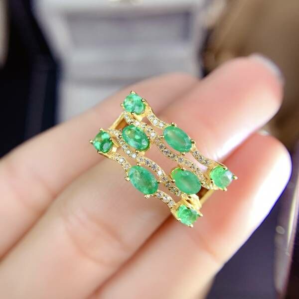 天然哥倫比亞祖母綠 戒指