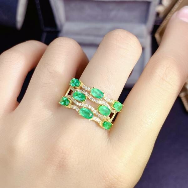 天然哥倫比亞祖母綠 戒指