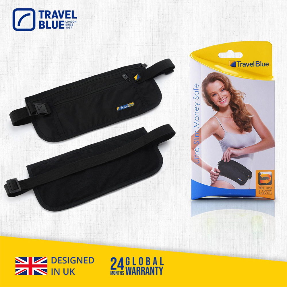 【Travel Blue 藍旅】Ultra Slim 貼身藏錢腰包