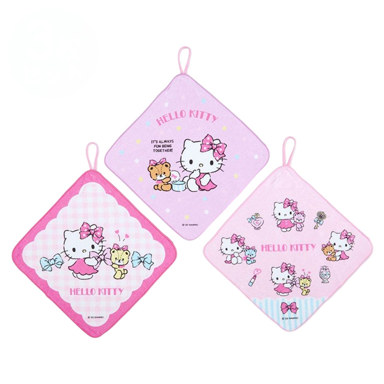 Hello Kitty 純棉擦手巾 3入