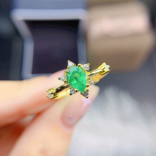 天然哥倫比亞祖母綠 戒指