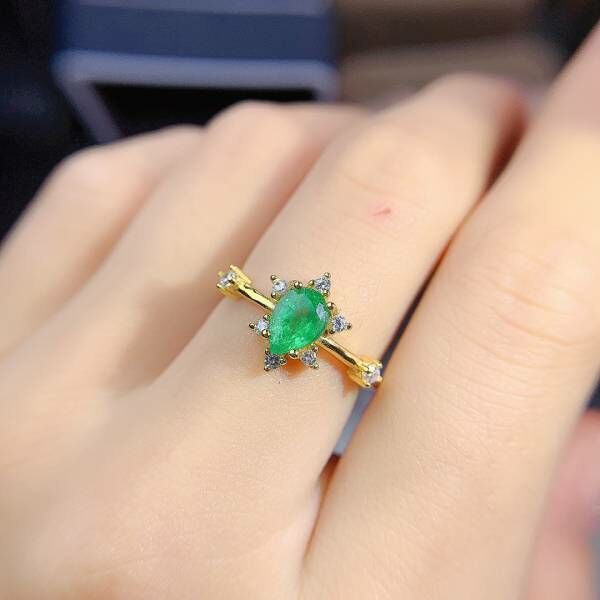 天然哥倫比亞祖母綠 戒指