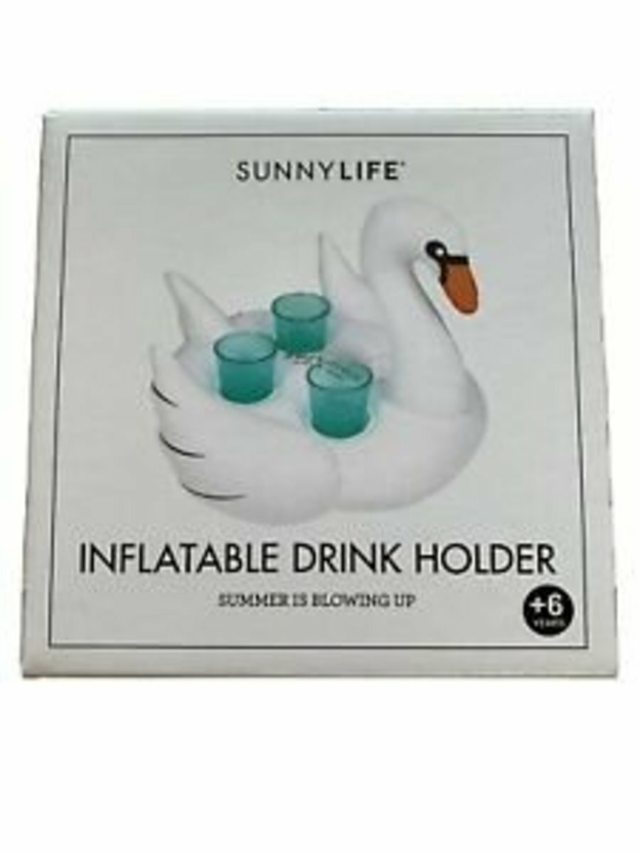 SUNNY LIFE - 【夏日下水禮】白天鵝造型漂浮飲料座
