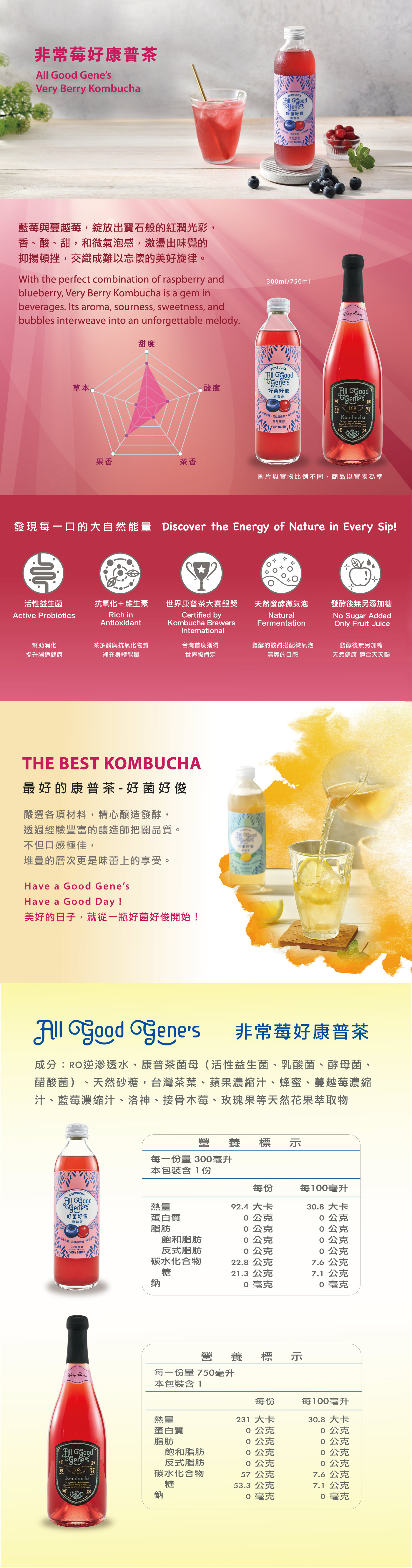 好菌好俊康普茶-非常莓好-VeryBerry-kombucha