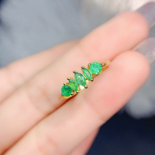 天然哥倫比亞祖母綠 戒指